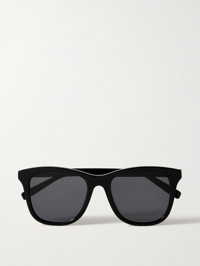 Saint Laurent Eyewear Black square-frame acetate sunglasses at Collagerie