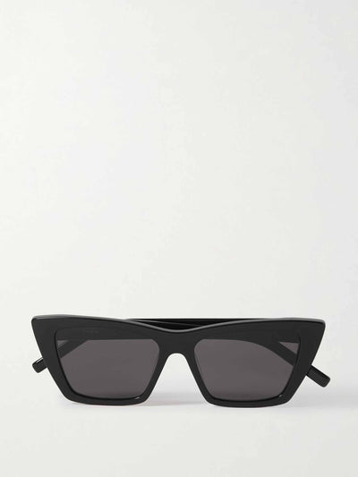 Saint Laurent Eyewear Black cat-eye acetate sunglasses at Collagerie