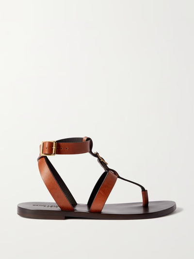 Saint Laurent Hardy leather sandals at Collagerie