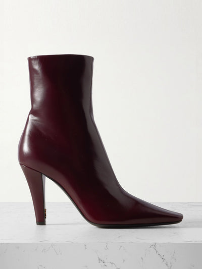 Saint Laurent Jill patent-leather ankle boots at Collagerie