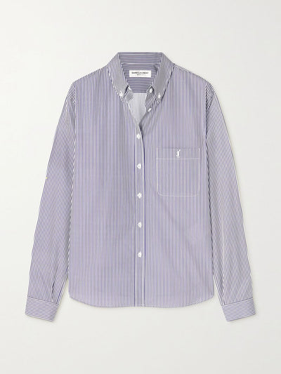 Saint Laurent Striped cotton-poplin shirt at Collagerie