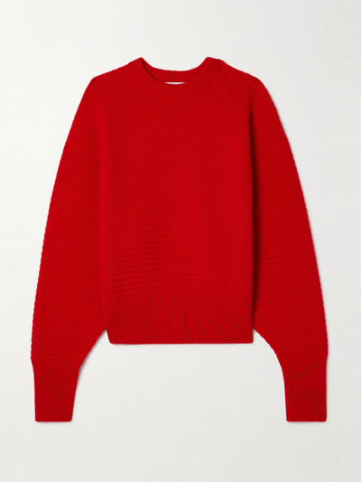 Sasuphi Waffle-knit merino wool and cashmere-blend sweater at Collagerie