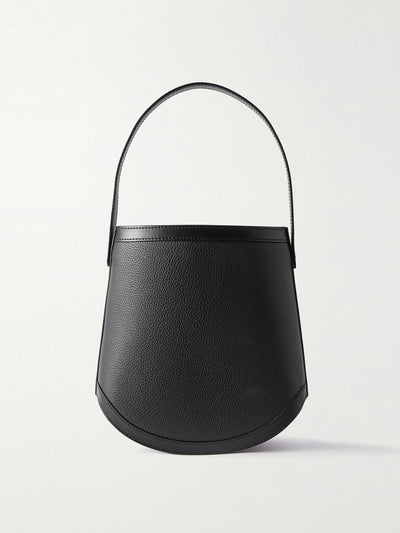 Savette Black leather bucket bag at Collagerie