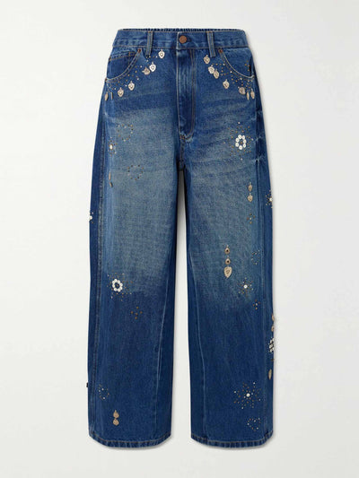 Sea Betina beaded high-rise jeans at Collagerie