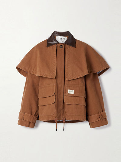 Sea Carolyn cape-effect cotton-canvas jacket at Collagerie