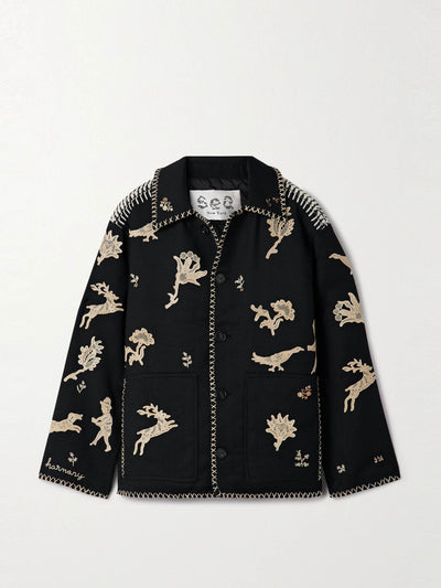 Sea Mika appliquéd padded twill jacket at Collagerie