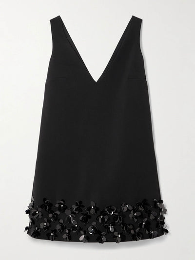 Self-Portrait Embellished satin-crepe mini dress at Collagerie