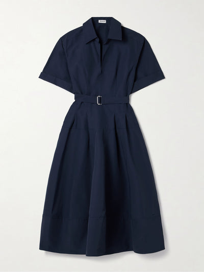 Simkhai Deanna belted cotton-blend faille midi shirt dress at Collagerie
