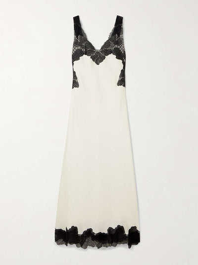 Simkhai Gwynn corded lace-trimmed satin maxi dress at Collagerie