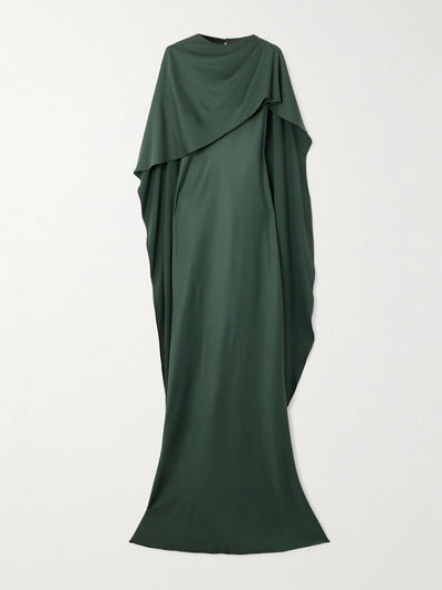 Simkhai Izel cape-effect satin gown at Collagerie