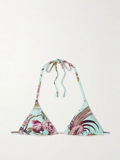 SKIMS X Roberto Cavalli Signature swim triangle top at Collagerie