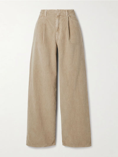 Slvrlake Taylor pleated cotton-corduroy wide-leg pants at Collagerie