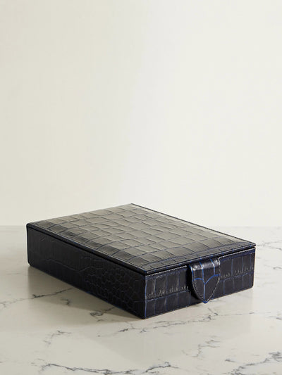 Smythson Mara croc-effect jewellery box at Collagerie