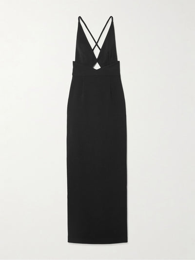 Solace London Milly cutout crepe gown at Collagerie