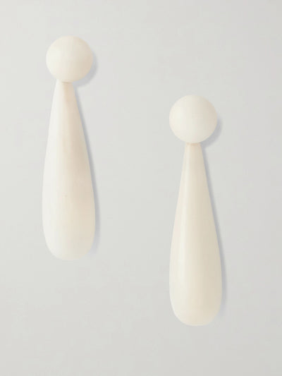 Sophie Buhai Angelika small silver and faux ivory earrings at Collagerie