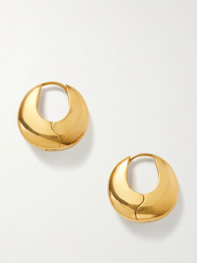 Sophie Buhai Bialy large gold vermeil hoop earrings at Collagerie