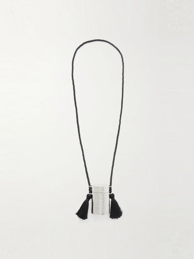 Sophie Buhai Boîte silver and tasseled cord necklace at Collagerie