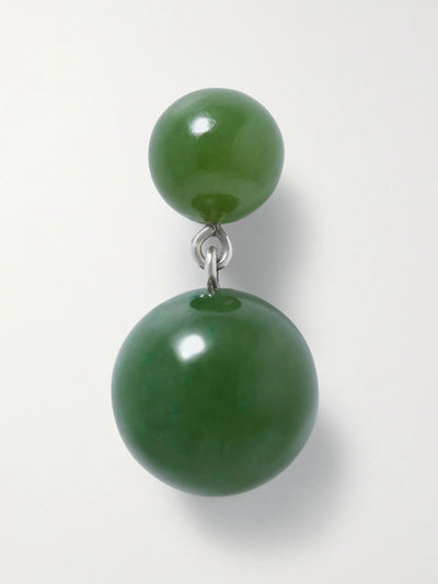 Sophie Buhai Silver and jade single earring at Collagerie