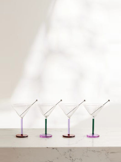 Sophie Lou Jacobsen Piano glass cocktail coupes (set of 4) at Collagerie