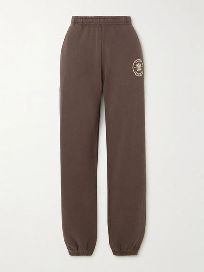 Sporty & Rich X Le Bristol Paris Crest printed cotton-jersey sweatpants at Collagerie