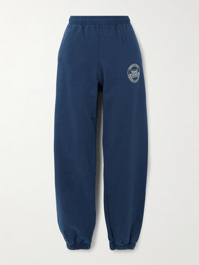 Sporty & Rich Vendome Resort printed cotton-jersey tapered track pants at Collagerie