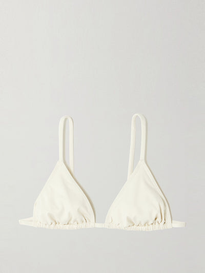 St. Agni Recycled triangle bikini top at Collagerie