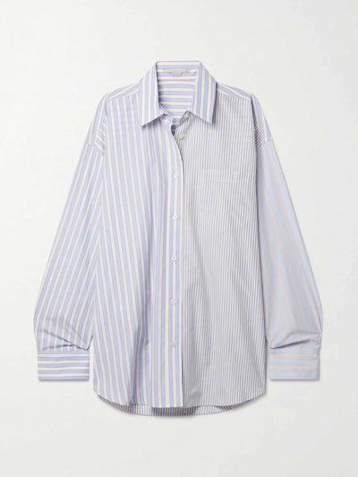 Stella Mccartney Striped cotton-poplin shirt at Collagerie