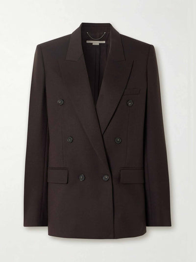 Stella McCartney Doubled-breasted oversized wool blazer at Collagerie