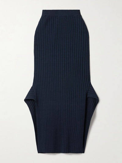 Stella McCartney Ribbed-knit midi skirt at Collagerie