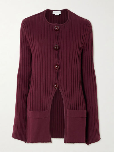 Stella McCartney Ribbed organic cotton cardigan at Collagerie