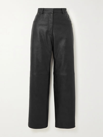 Stella McCartney Vegetarian leather straight-leg pants at Collagerie