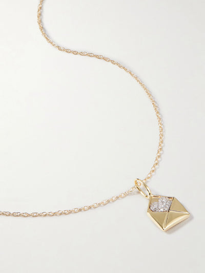 Stone and Strand Note to Self 10-karat gold diamond necklace at Collagerie