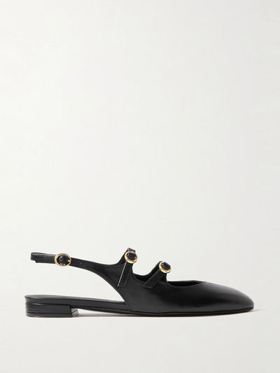 Stuart Weitzman Benni leather slingback Mary Jane ballet flats at Collagerie