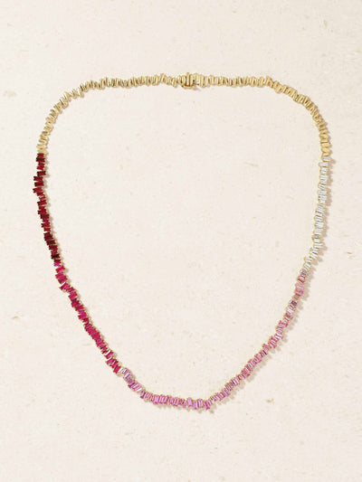 Suzanne Kalan Gold, diamond and sapphire necklace at Collagerie