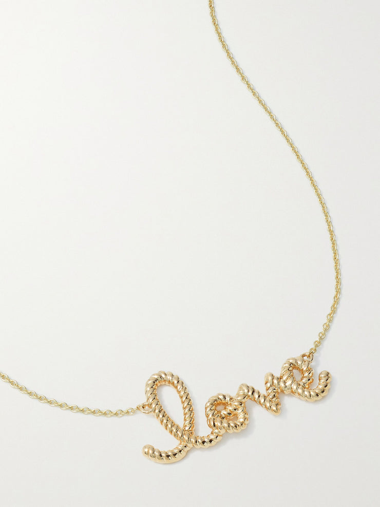 Medium Love 14kt gold necklace Jewellery and Watches Sydney Evan    - Collagerie