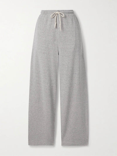 The Elder Statesman Daily cotton and cashmere-blend wide-leg track pants at Collagerie