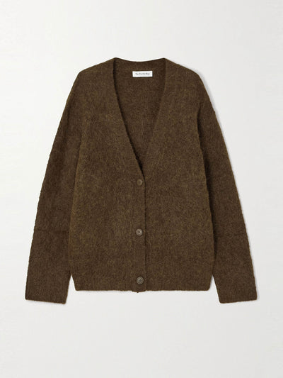 The Frankie Shop Elland brushed alpaca-blend cardigan at Collagerie