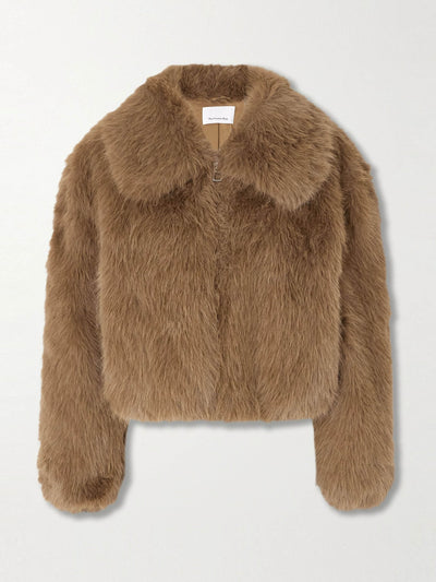 The Frankie Shop Hope oversized plush coat at Collagerie