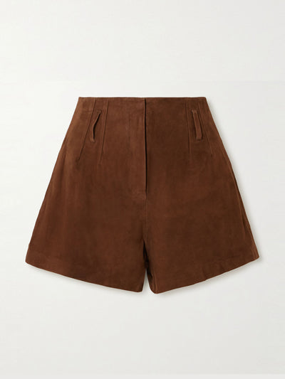 The Frankie Shop Lise suede shorts at Collagerie