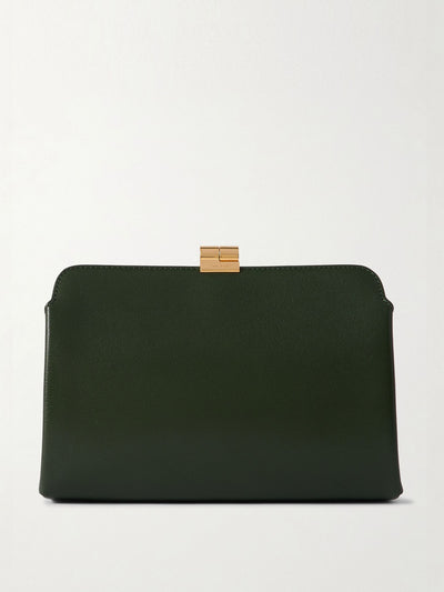 The Row Amazon leather clutch at Collagerie