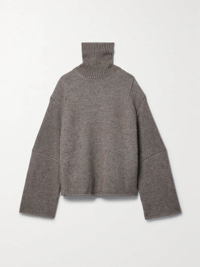 The Row Erci oversized alpaca and silk-blend turtleneck sweater at Collagerie