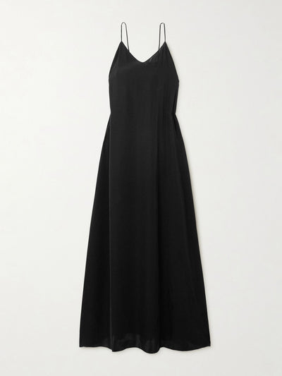 The Row Kole satin maxi dress at Collagerie