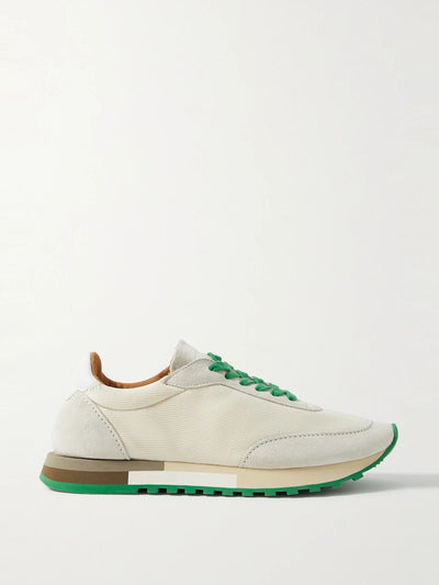 The Row Owen color-block mesh and suede sneakers at Collagerie