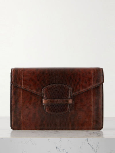 The Row Snakeskin clutch at Collagerie