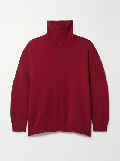 The Row Vinicius oversized cashmere turtleneck sweater at Collagerie