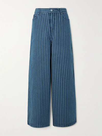 The Frankie Shop Sasha striped wide-leg jeans at Collagerie