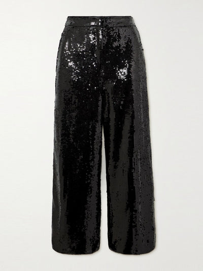 Theory Sequined crepe wide-leg pants at Collagerie