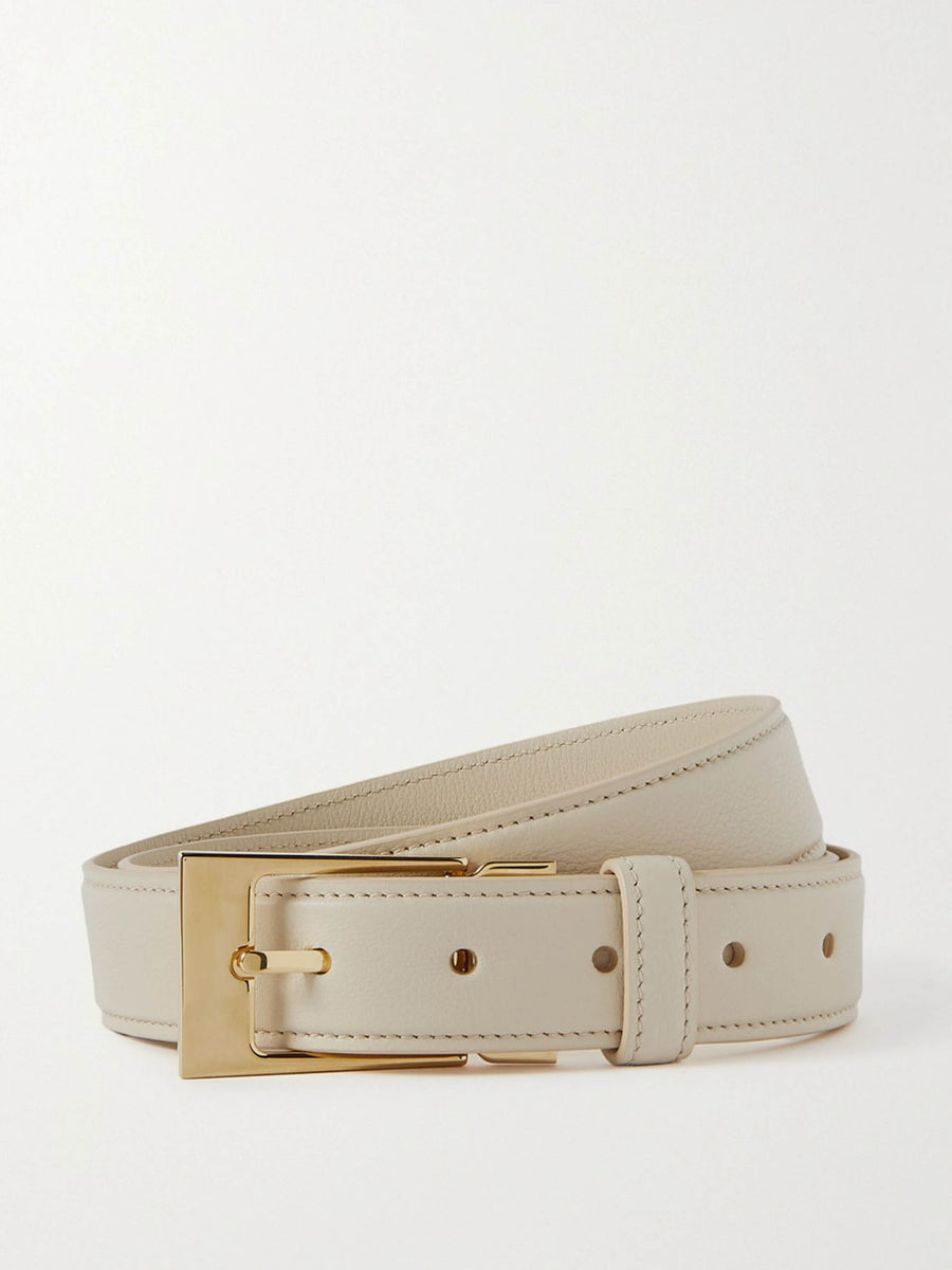 Cream leather belt – Collagerie