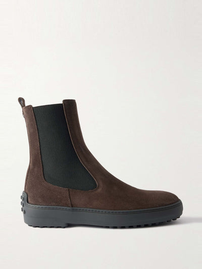 Tod's Winter Gommini suede Chelsea boots at Collagerie