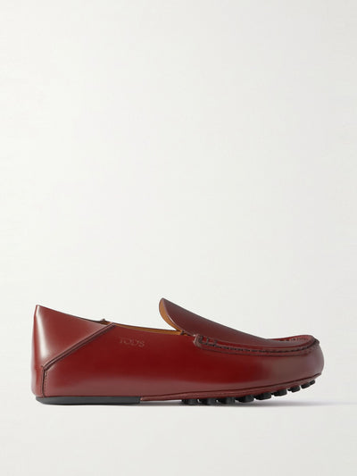 Tod's Slipper collapsible-heel glossed-leather loafers at Collagerie